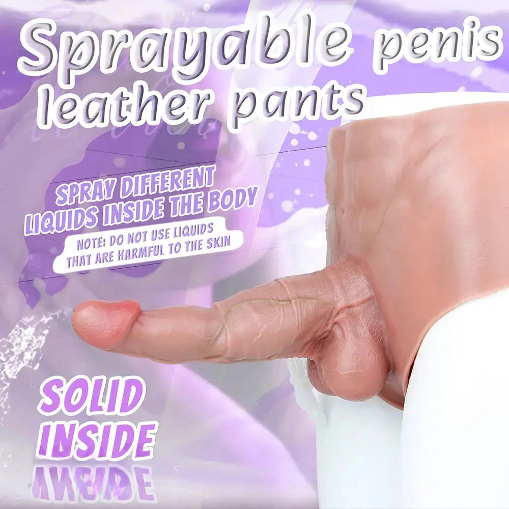 10.23in Ejaculating Dildo Pants Solid Lifelike Wearable G Spot Dildo Panty