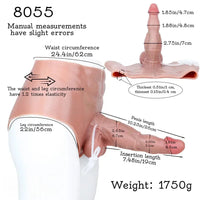 10.23in Ejaculating Dildo Pants Solid Lifelike Wearable G Spot Dildo Panty