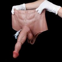 10.23in Ejaculating Dildo Pants Solid Lifelike Wearable G Spot Dildo Panty