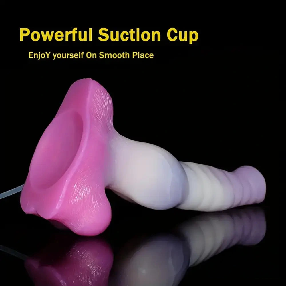 10.23in Fantasy Animal Dog Cock Knot Ejaculating Big Dildo For Couples