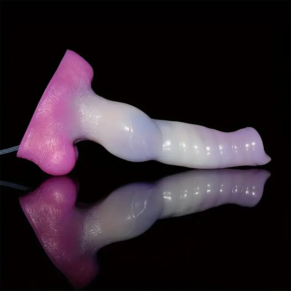 10.23in Fantasy Animal Dog Cock Knot Ejaculating Big Dildo For Couples