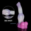 10.23in Fantasy Animal Dog Cock Knot Ejaculating Big Dildo For Couples