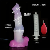 10.23in Fantasy Animal Dog Cock Knot Ejaculating Big Dildo For Couples