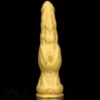 10.23in Golden Silicone Soft Realistic Dildo Adult Male Female Orgasm Sex Toy