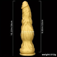 10.23in Golden Silicone Soft Realistic Dildo Adult Male Female Orgasm Sex Toy