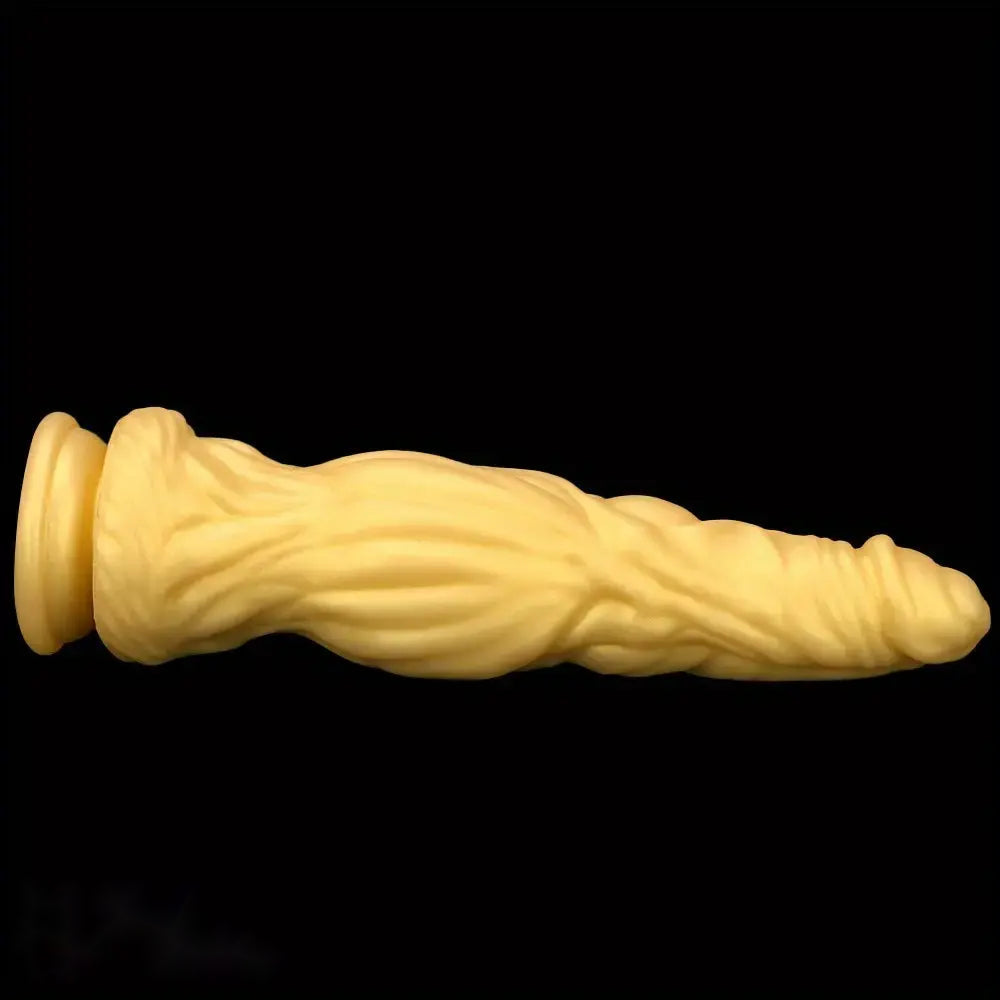 10.23in Golden Silicone Soft Realistic Dildo Adult Male Female Orgasm Sex Toy