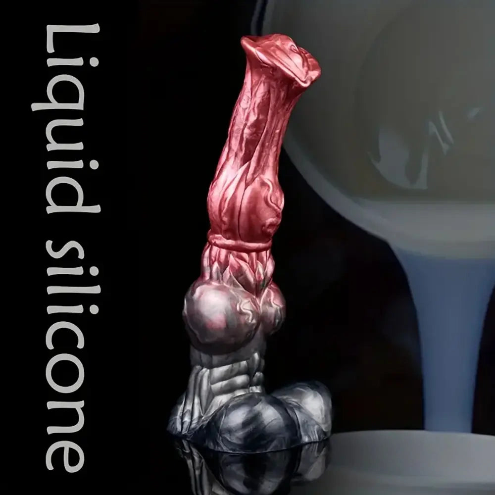 10.23in Large Animal Horse Cock Fantasy Silicone Soft Dildo Dilator