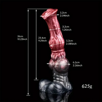 10.23in Large Animal Horse Cock Fantasy Silicone Soft Dildo Dilator