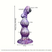 10.23in Liquid Silicone Anal Plug Knot Big Dildo Soft Prostate Massager