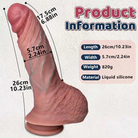 10.23in Realistic Feeling Strap on Big High Quality Heat Resistant Dildo