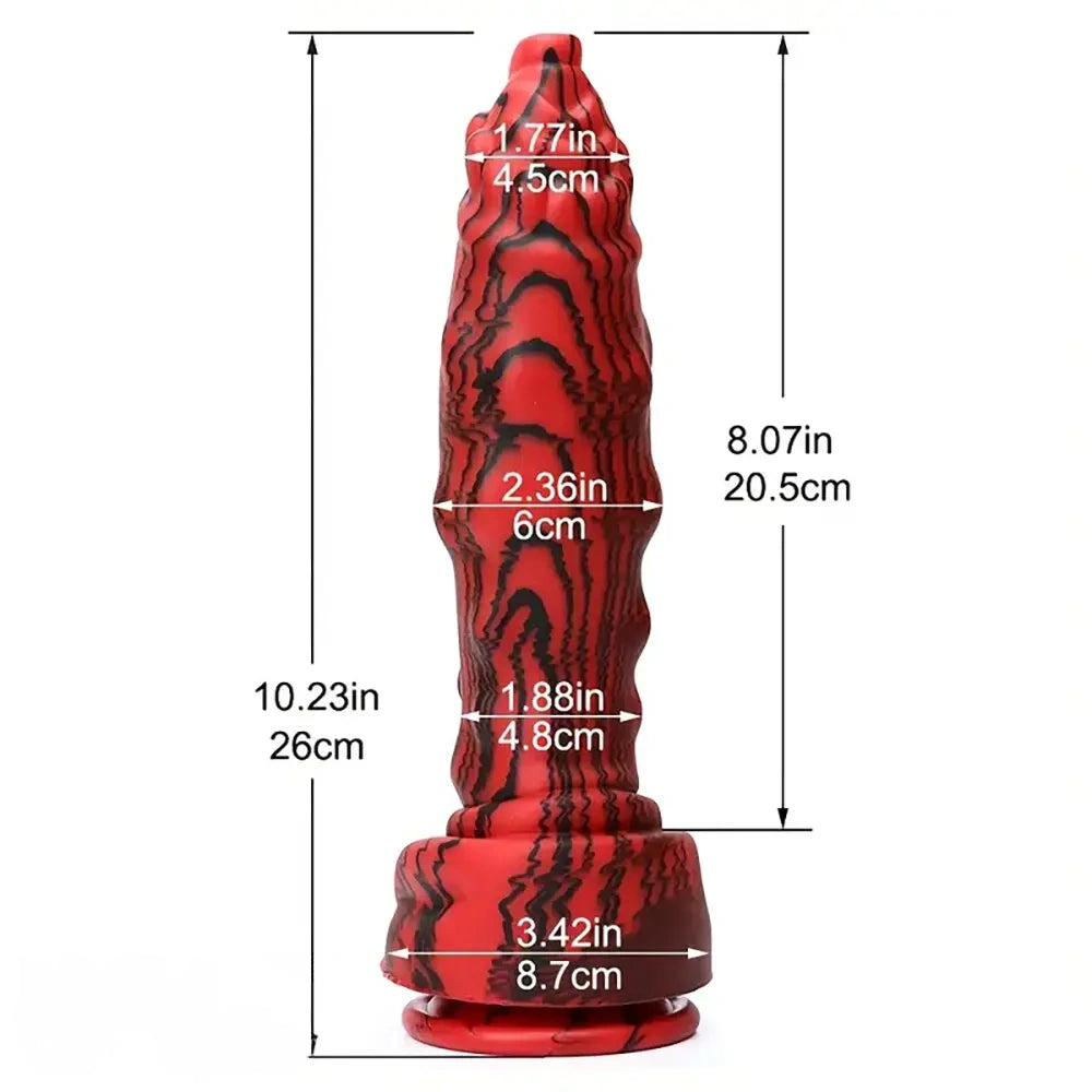 10.23in Realistic Monster Silicone Soft Big Prostate Massage Dildo