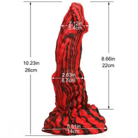 10.23in Silicone Soft Big Monster Creature Women Suction Cup Dildo