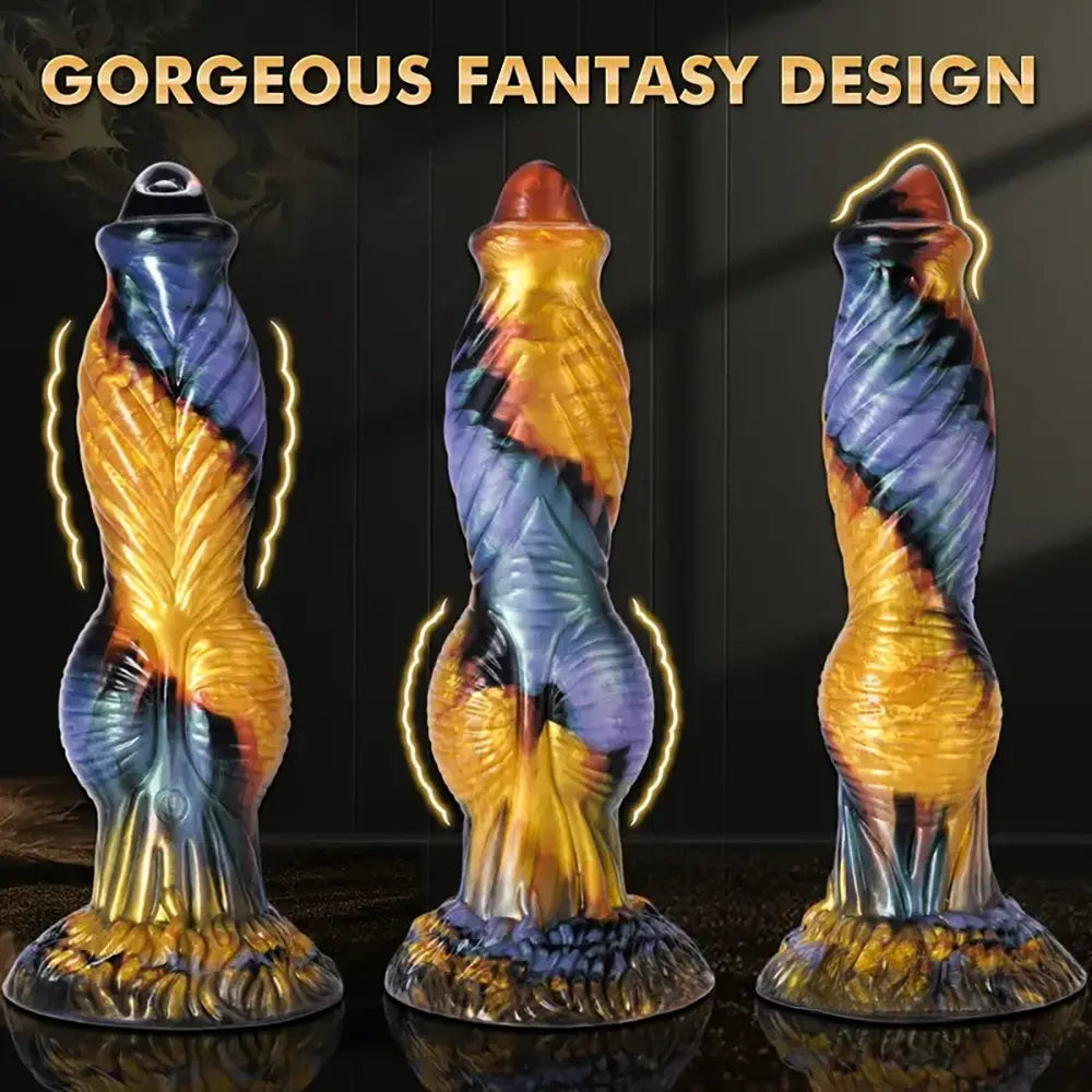 10.23in Soft Silicone Telescopic APP Control Monster Vibrating Dildo