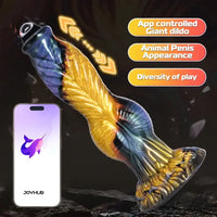 10.23in Soft Silicone Telescopic APP Control Monster Vibrating Dildo