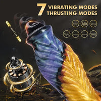 10.23in Soft Silicone Telescopic APP Control Monster Vibrating Dildo