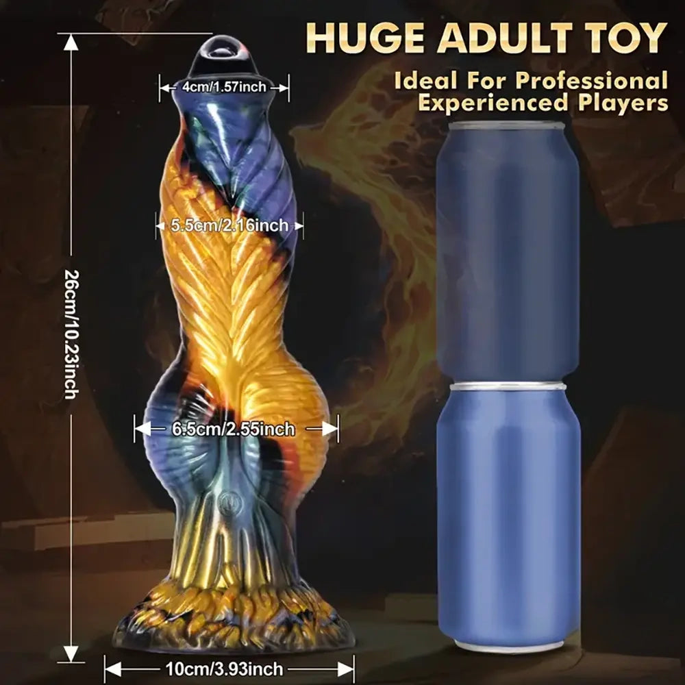 10.23in Soft Silicone Telescopic APP Control Monster Vibrating Dildo