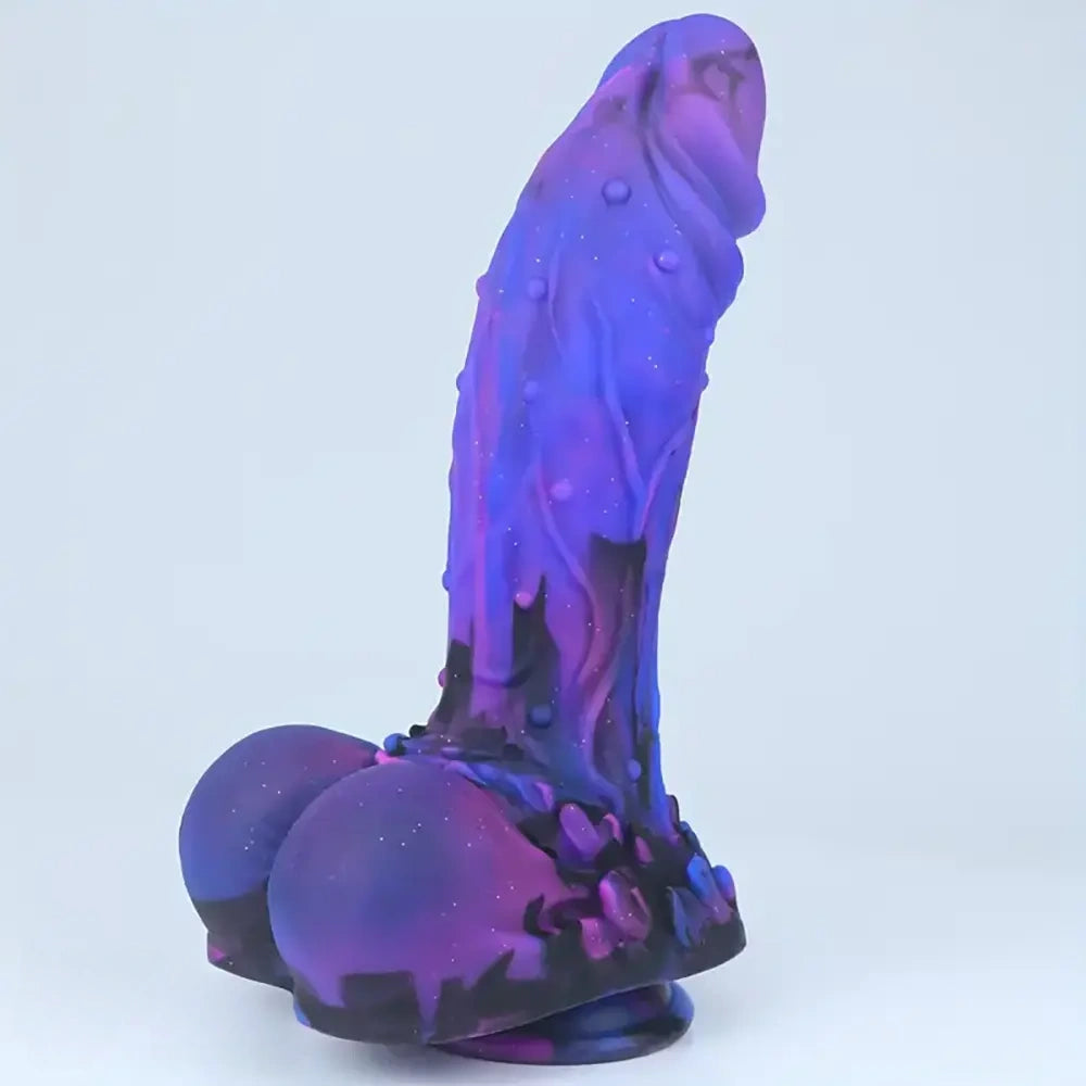 10.23in Starry Sky Silicone Soft Large Women Dildo With Suction Cup