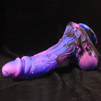 10.23in Starry Sky Silicone Soft Large Women Dildo With Suction Cup