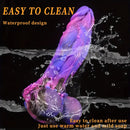 10.23in Starry Sky Silicone Soft Large Women Dildo With Suction Cup