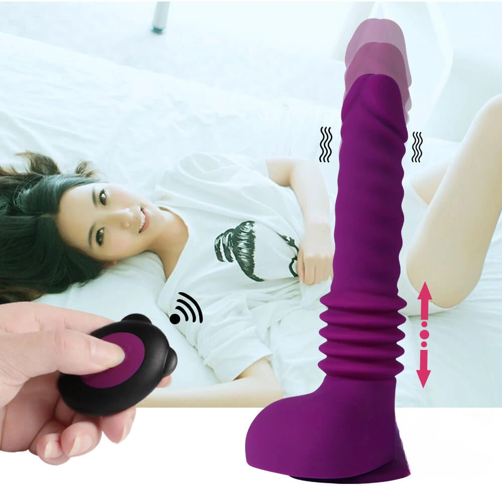 10.23in Thrusting 6 Vibrating Modes USB Charging Dildo For Women