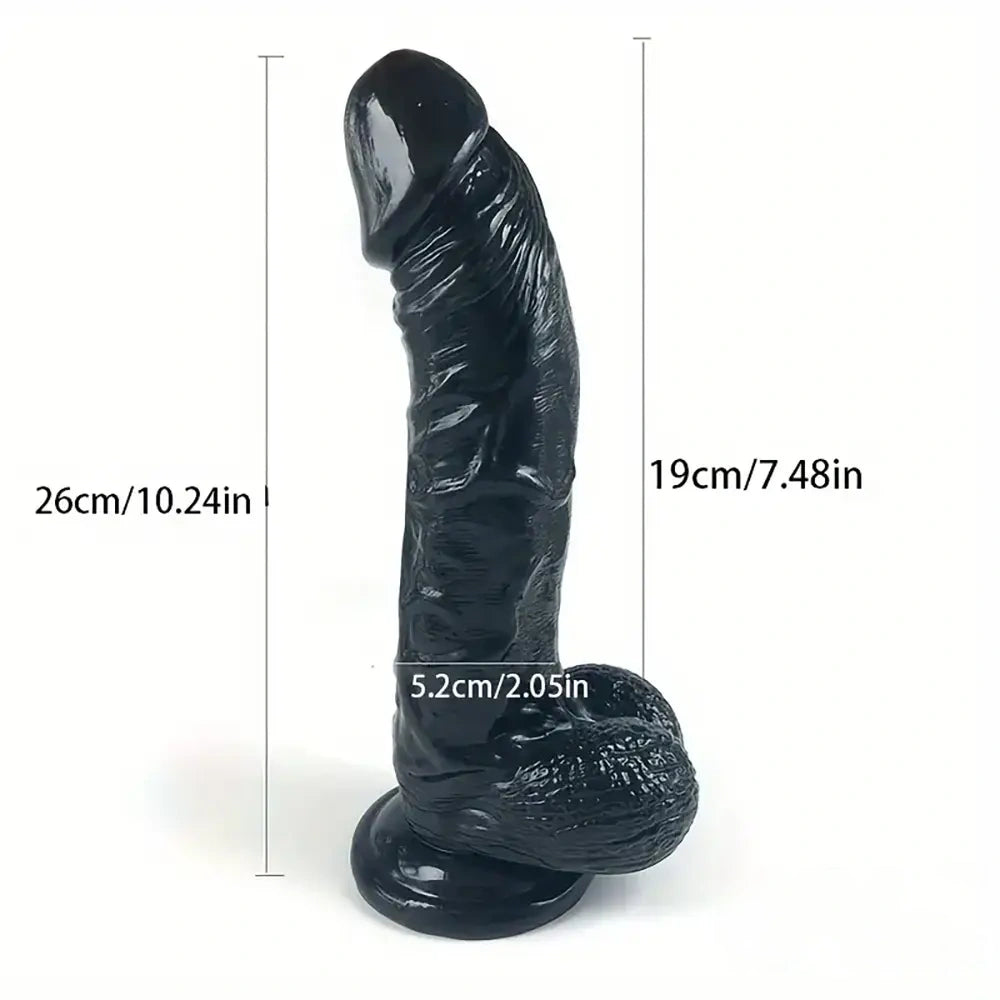 10.24in Big Curved Dildo For Hands-Free With Suction Cup Base Sex Toy