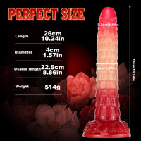 10.24in Big Horse Dildo Ombre Lifelike Animal Thick Dildo