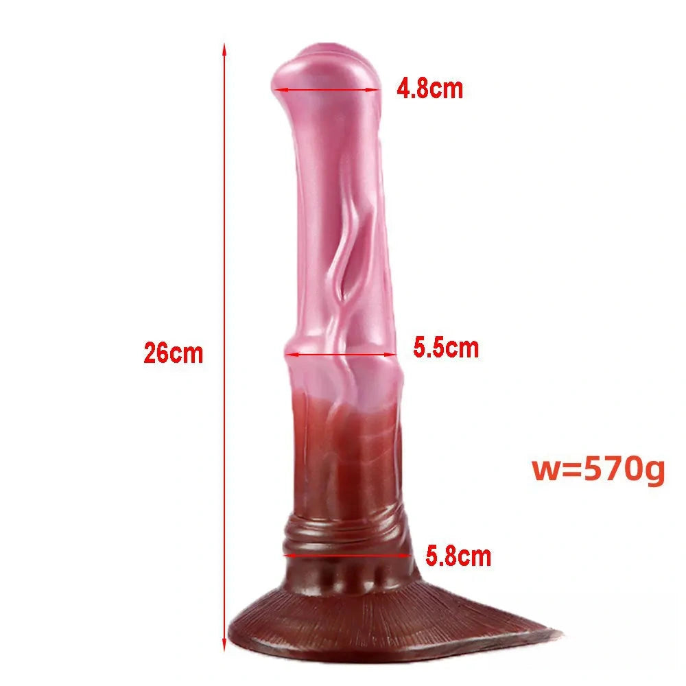 10.24in Fantasy Big Horse Animal Silicone Soft Dildo BDSM Love Toy