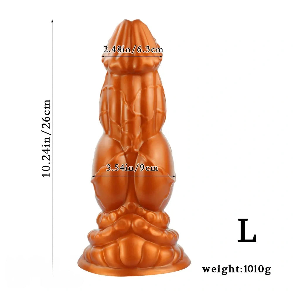 10.24in Fantasy Knot Silicone Big Dildo Comprehensive Dilator Prostate Toy