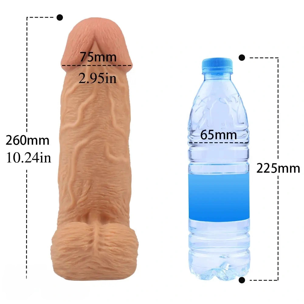 10.24in Huge Silicone Soft Lifelike Dildo For Women Fucking Sex