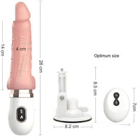 10.24in Intelligent Heating Thrusting Remote Control Dildo Gun