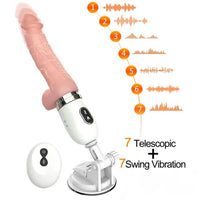 10.24in Intelligent Heating Thrusting Remote Control Dildo Gun
