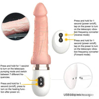 10.24in Intelligent Heating Thrusting Remote Control Dildo Gun
