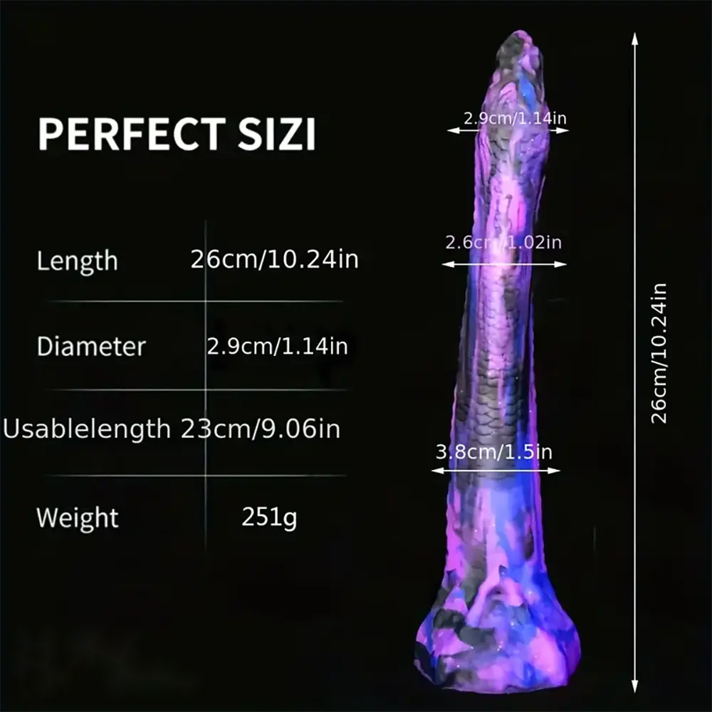 10.24in Sensual Silicone Anal Plug Snake Dildo Big Expander Trainer