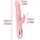 10.24in Thrusting Vibrating Heating Big Dildo With Tongue Licking