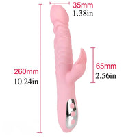 10.24in Thrusting Vibrating Heating Big Dildo With Tongue Licking