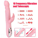 10.24in Thrusting Vibrating Heating Big Dildo With Tongue Licking