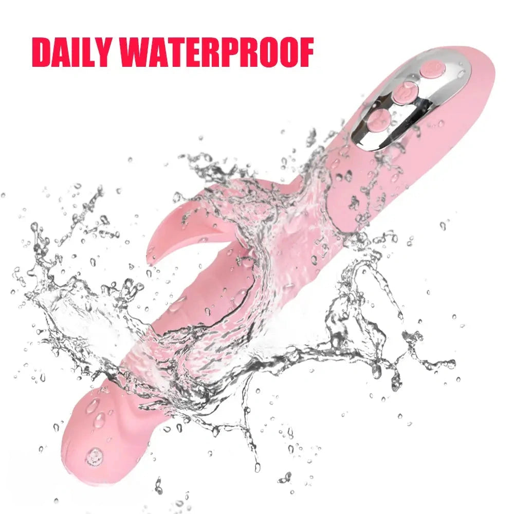 10.24in Thrusting Vibrating Heating Big Dildo With Tongue Licking