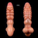 10.26in 10.59in Lifelike Liquid Silicone Large Fantasy Dildo Muscle Lines