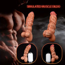 10.26in 10.59in Lifelike Liquid Silicone Large Fantasy Dildo Muscle Lines