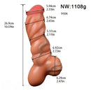 10.26in 10.59in Lifelike Liquid Silicone Large Fantasy Dildo Muscle Lines