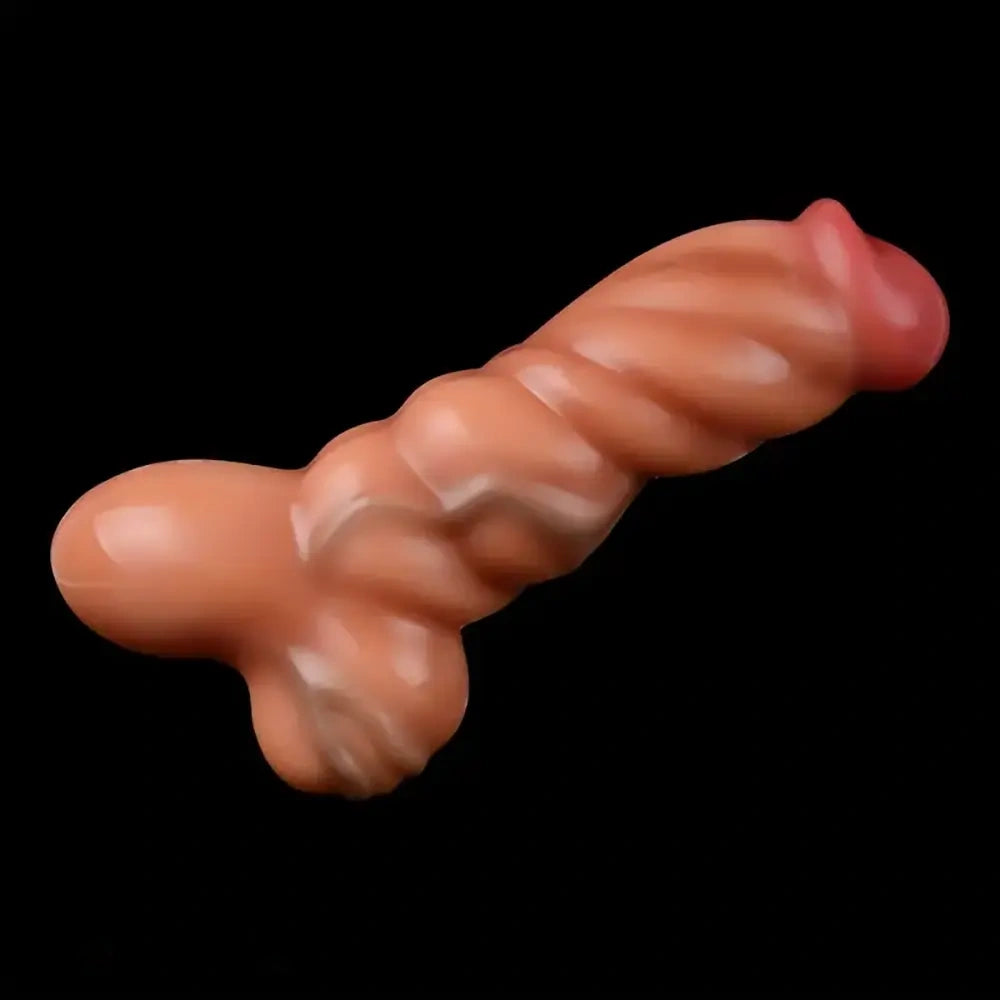 10.26in 10.59in Lifelike Liquid Silicone Large Fantasy Dildo Muscle Lines