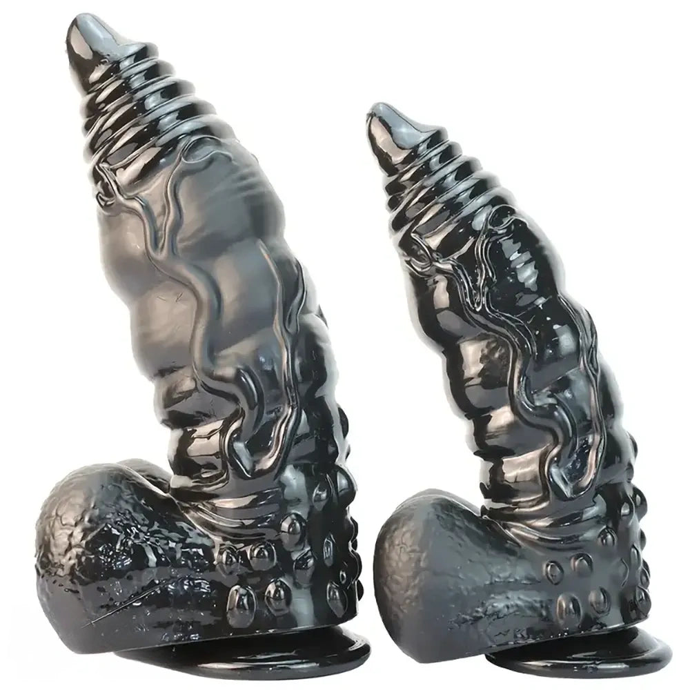 10.2in 11.8in Fantasy Sharp Head Huge Black Thick Dildo For Vagina