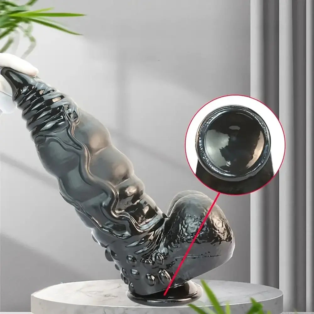 10.2in 11.8in Fantasy Sharp Head Huge Black Thick Dildo For Vagina