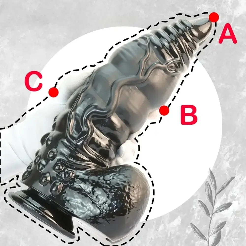10.2in 11.8in Fantasy Sharp Head Huge Black Thick Dildo For Vagina