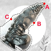 10.2in 11.8in Fantasy Sharp Head Huge Black Thick Dildo For Vagina