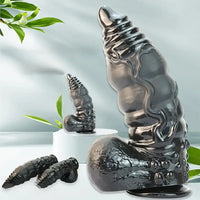 10.2in 11.8in Fantasy Sharp Head Huge Black Thick Dildo For Vagina