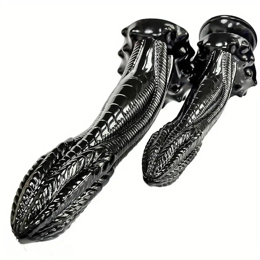 10.2in 12.4in Giant Pointed Penis Beast Animal Shaped PVC Scales Dildo