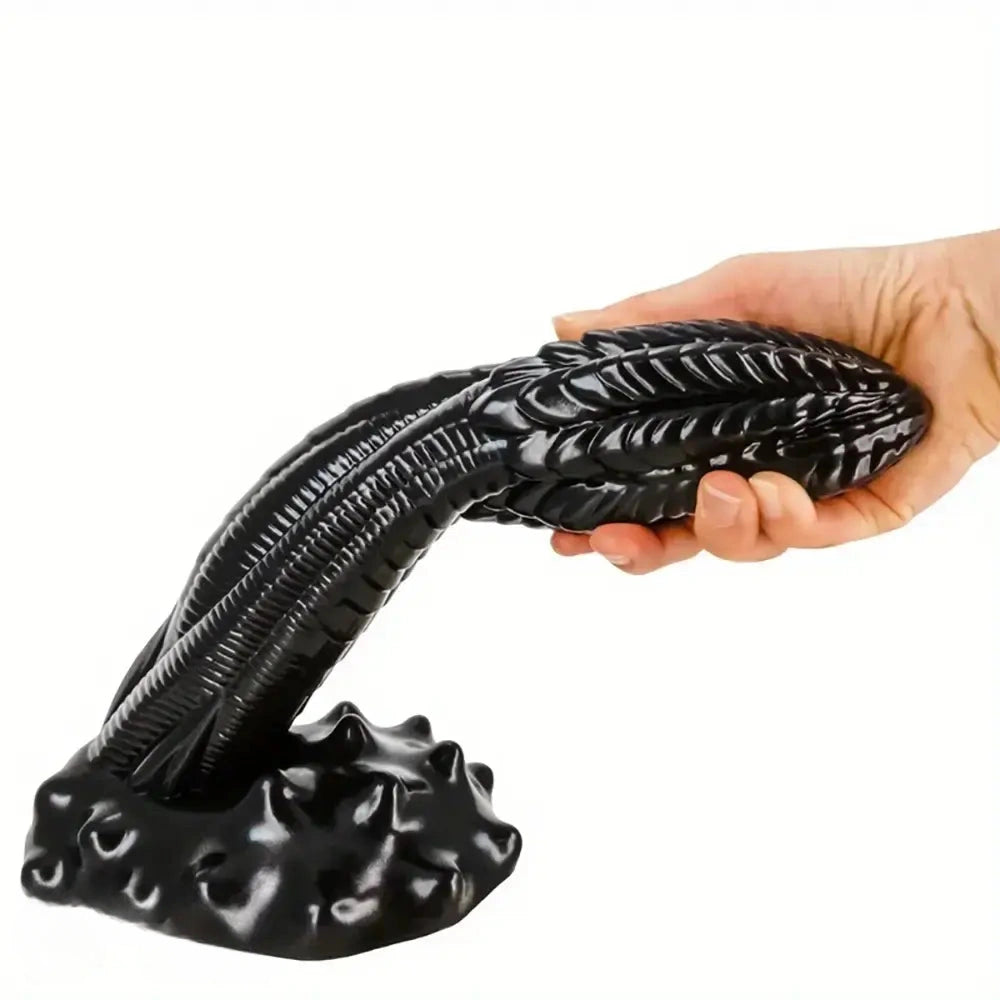 10.2in 12.4in Giant Pointed Penis Beast Animal Shaped PVC Scales Dildo