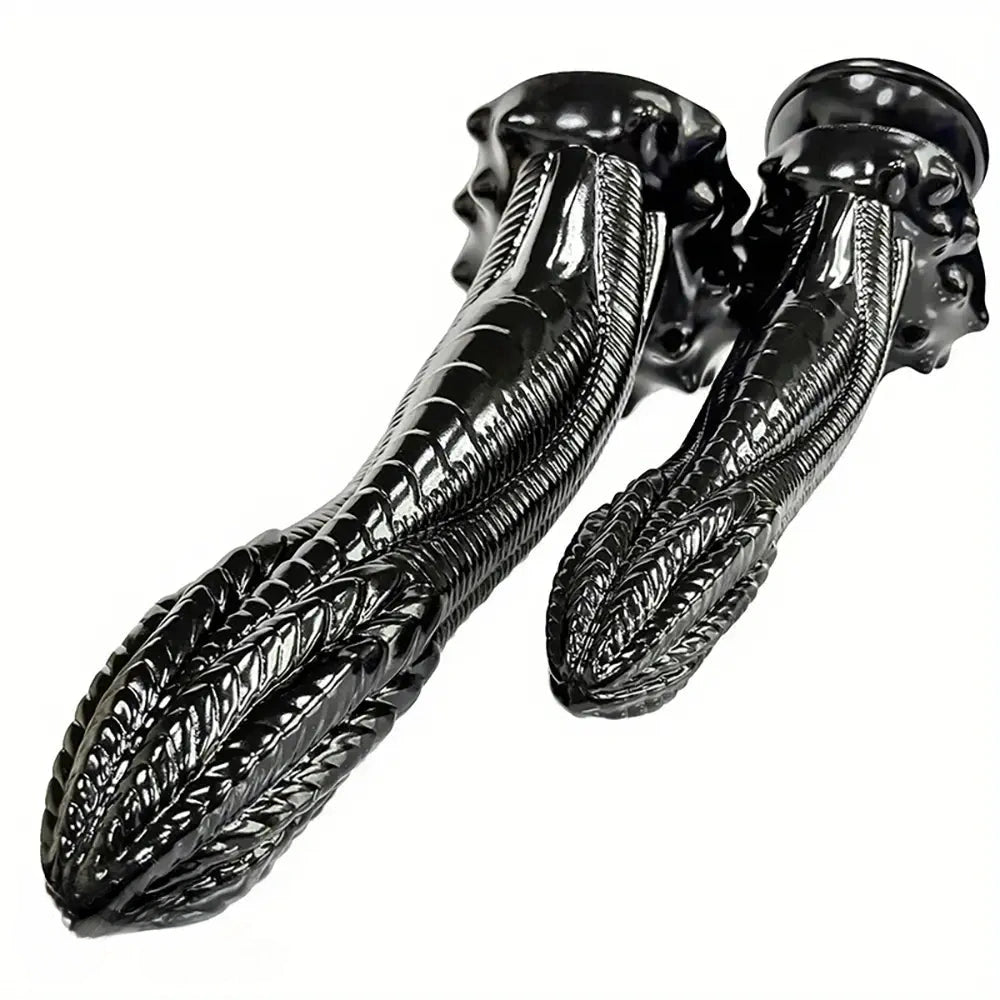 10.2in 12.4in Giant Pointed Penis Beast Animal Shaped PVC Scales Dildo