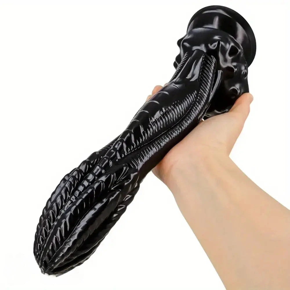 10.2in 12.4in Giant Pointed Penis Beast Animal Shaped PVC Scales Dildo